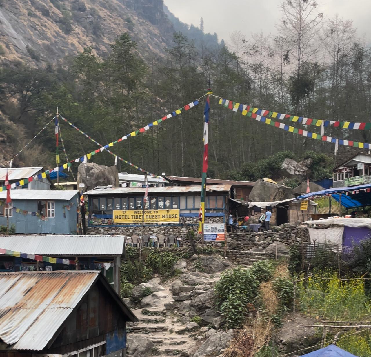 Bamboo Village on the way to Langtang Village Langtang Valley Trek Nepal