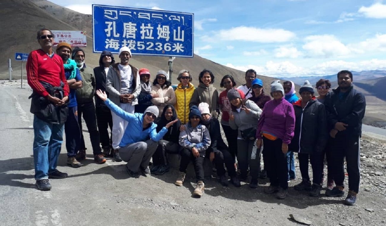 A group of trekkers enjoying the scenic beauty and camaraderie on the Kailash Inner Kora trek.-Mount Kailash Inner Kora Tour