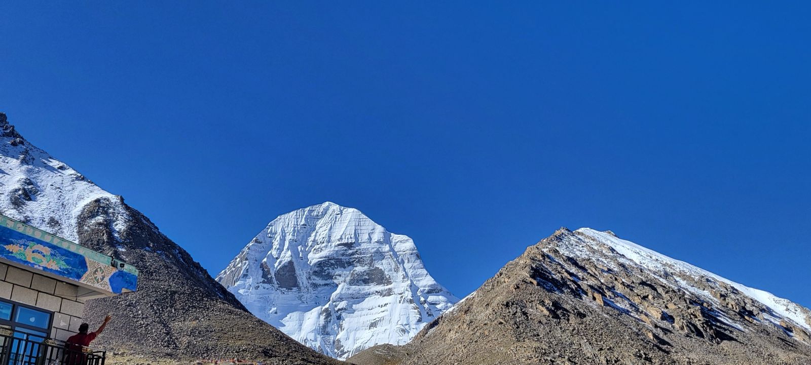 Rising the Mount Kailash seen during Kailash Charan Sparsh Tour