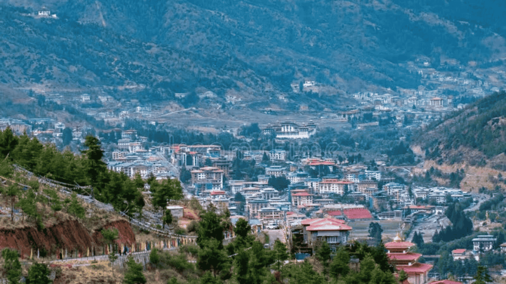 Thimphu capital Bhutan city view