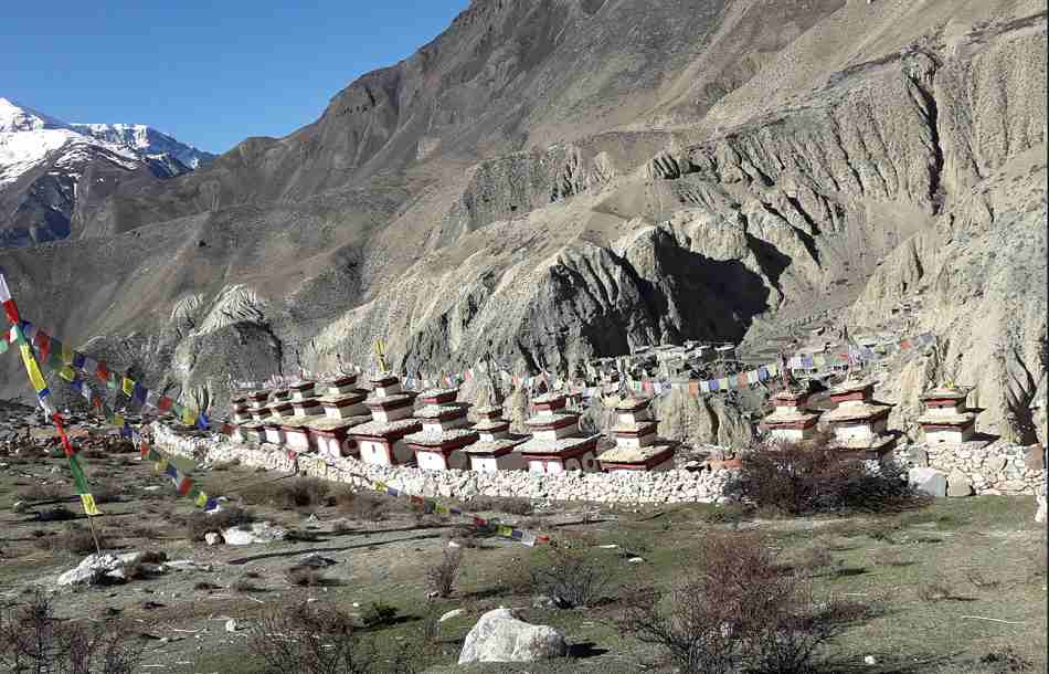 Tibetan monastery Narphu Valley trek Nepal