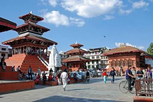 Travelers exploring UNESCO heritage sites of Kathmandu during a 7 Days Nepal tour