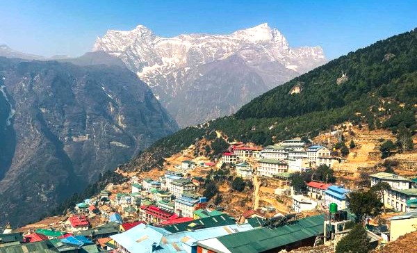 Namche Bazaar, the bustling Sherpa town in the Everest Region, one of the best tourist places to visit in Nepal