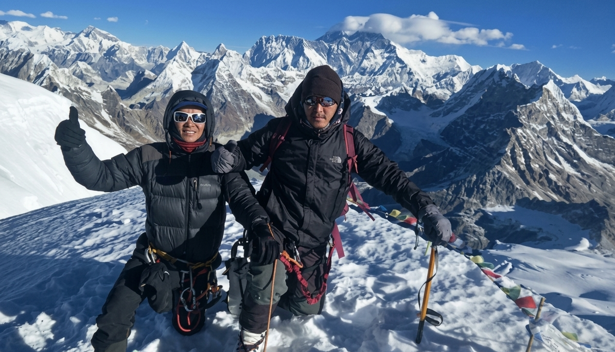 Mera Peak climbing summit