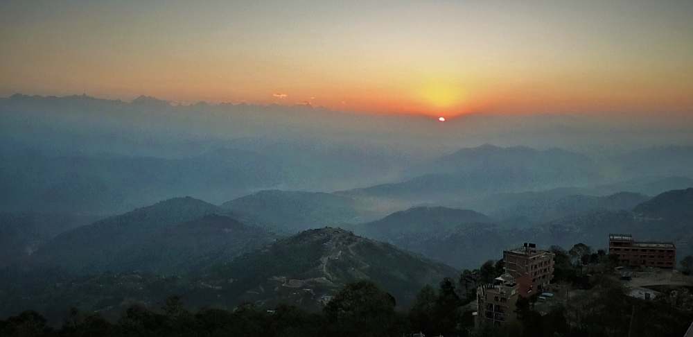 Sunrise view from Kathmandu