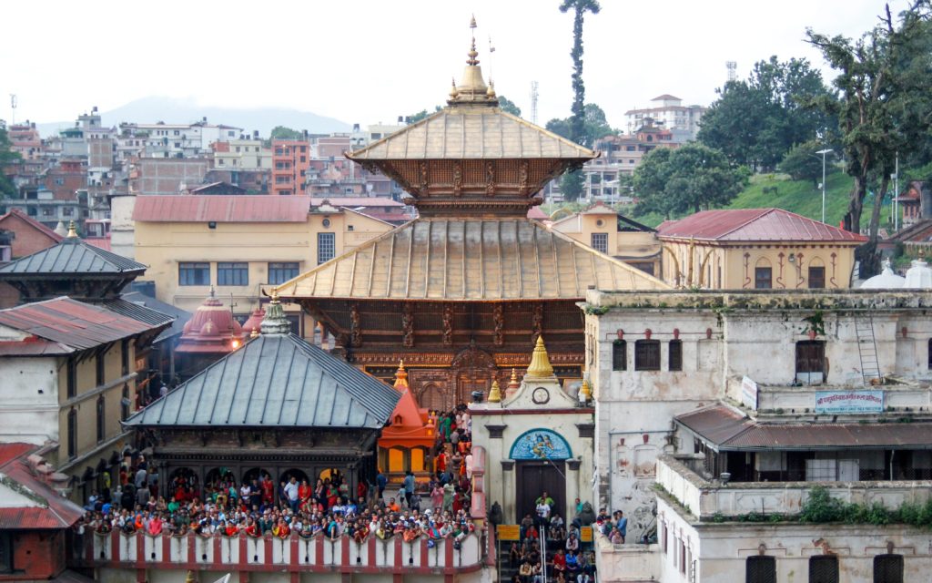 Pashupatinath Temple, a Hindu temple along the Bagmati River, best place for 2-days Kathmandu Tour