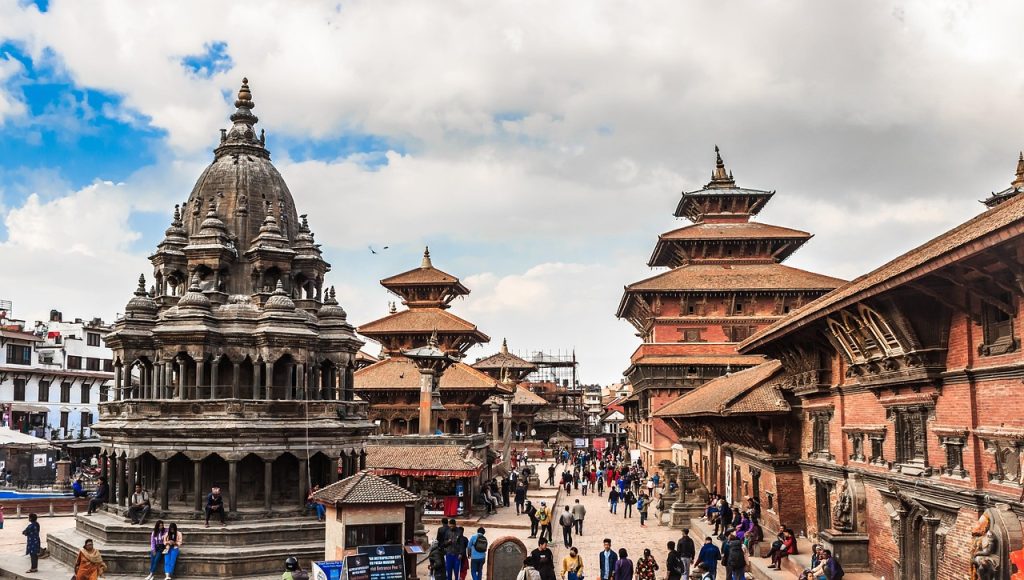 Patan Durbar Square, featuring ancient temples, traditional architecture, and vibrant heritage, was captured for a Nepal travel guide