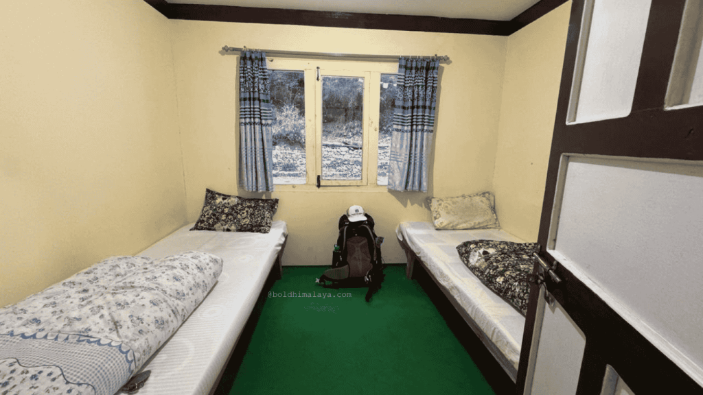 Tea houses are the most common accommodation on the Everest Base Camp Trek, with simple, comfortable twin beds