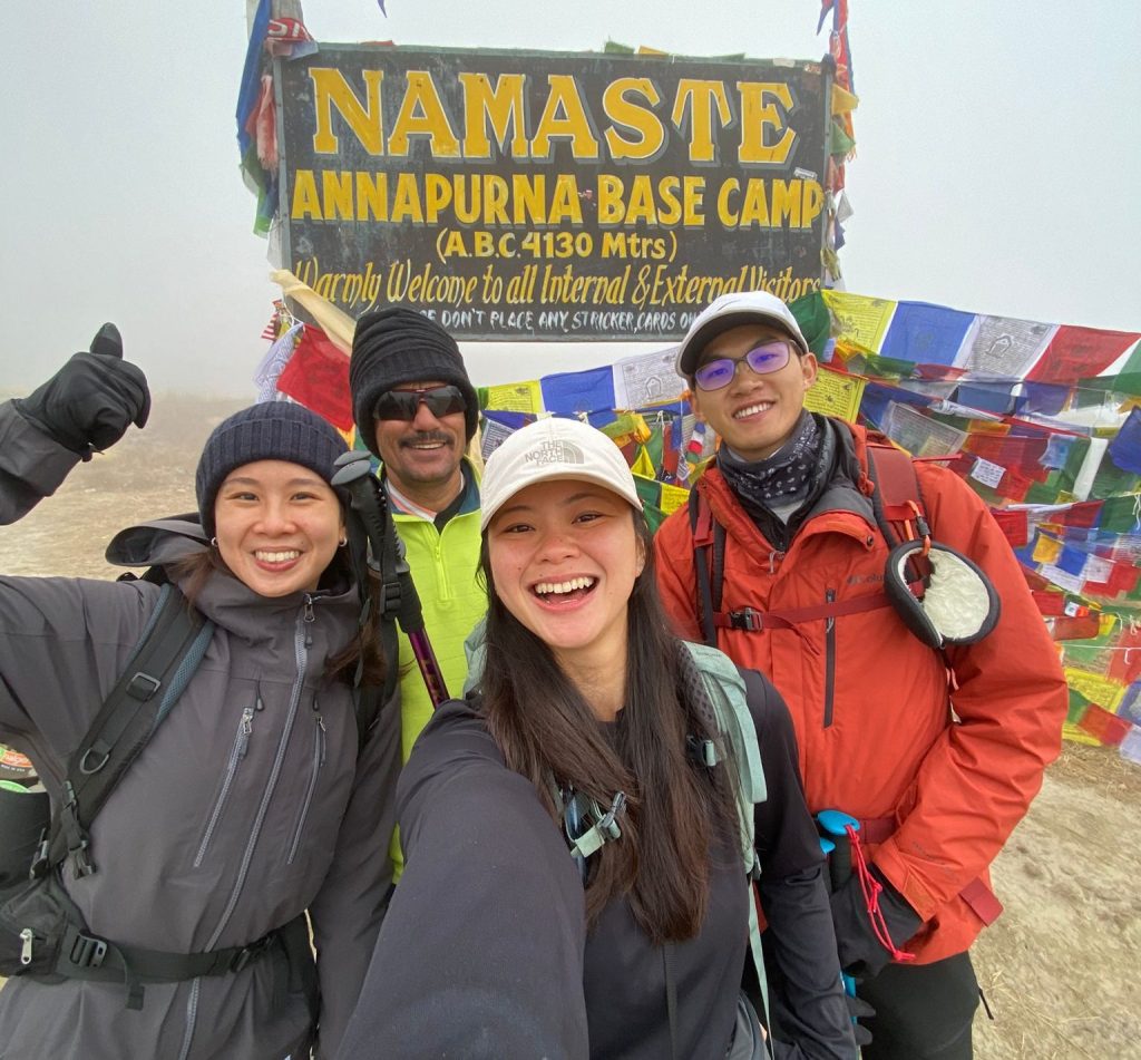 Celebrating the thrill of reaching Annapurna Base Camp-Best Hiking Trails Around Pokhara Valley