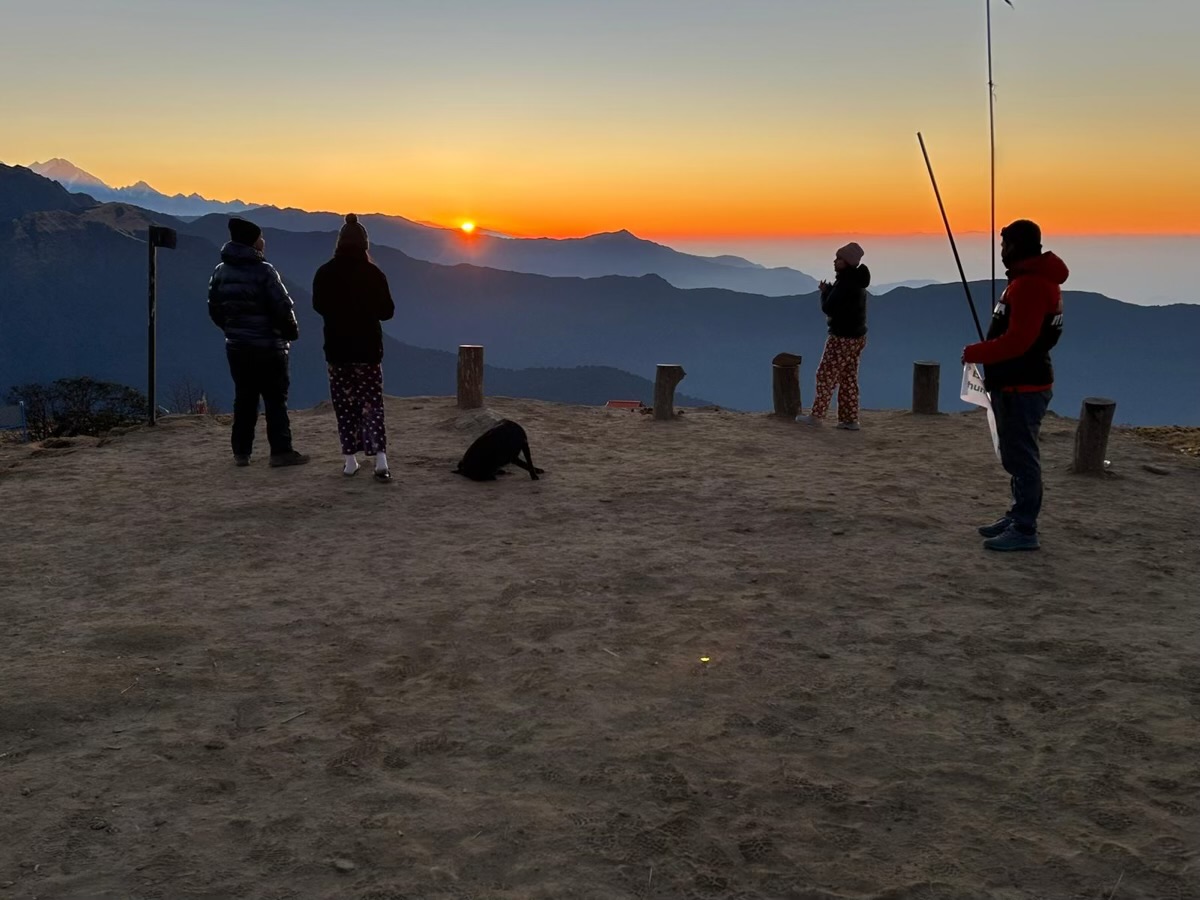 Amazing Golden Sunrise View from Khumai Danda Trek