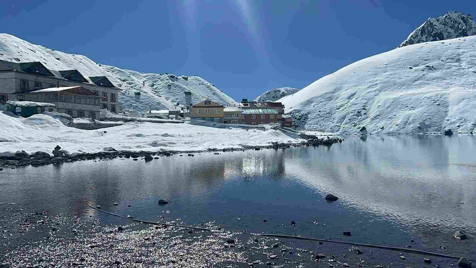 Gokyo Lake trek along the Everest Base Camp trek itinerary, turquoise glacial lakes surrounded by snow-capped Himalayan peaks, Nepal.-best treks in nepal