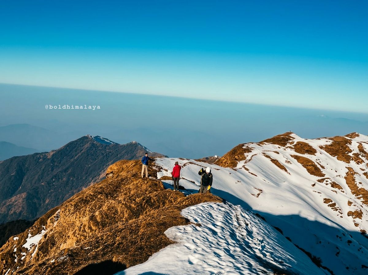 Trekkers heading to Mardi Himal High Camp on the Mardi Himal Trek