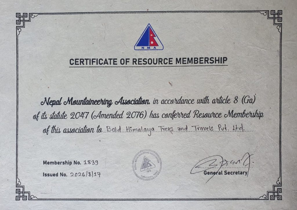 Membership Nepal Mountaineering Association