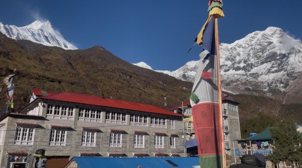 Teahouse with Wi-Fi facility on the Manaslu Circuit Trek in Nepal.