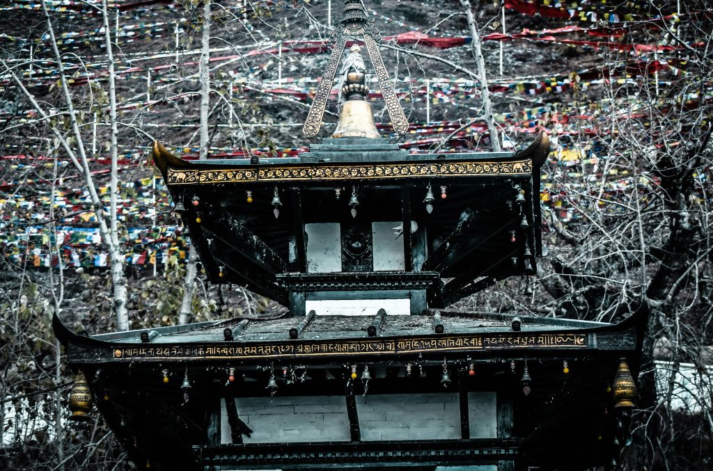 Muktinath Temple, a sacred Hindu and Buddhist pilgrimage site, one of the attractions of Annapurna Circuit.