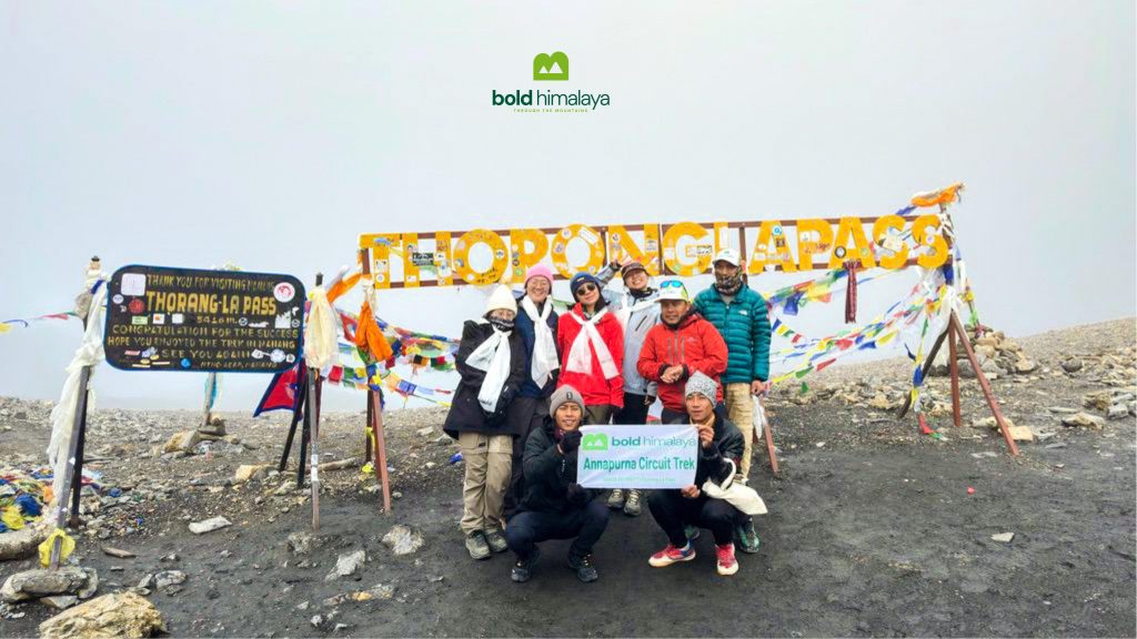 Thorong La Pass at 5,416 meters, one of the major attractions of Annapurna Circuit Trek.